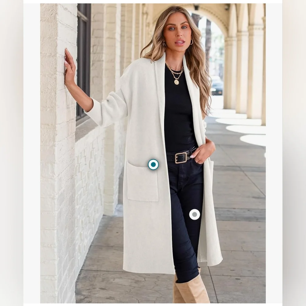 NWT Anrabess Winter White Cardigan Coat Size S Small - Picture 2 of 12